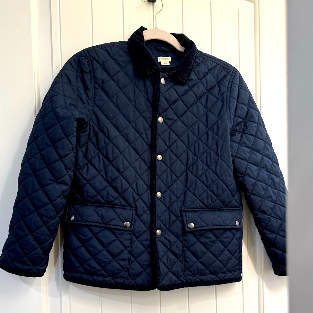 JCREW barn jacket Youth Quilted Navy Jacket